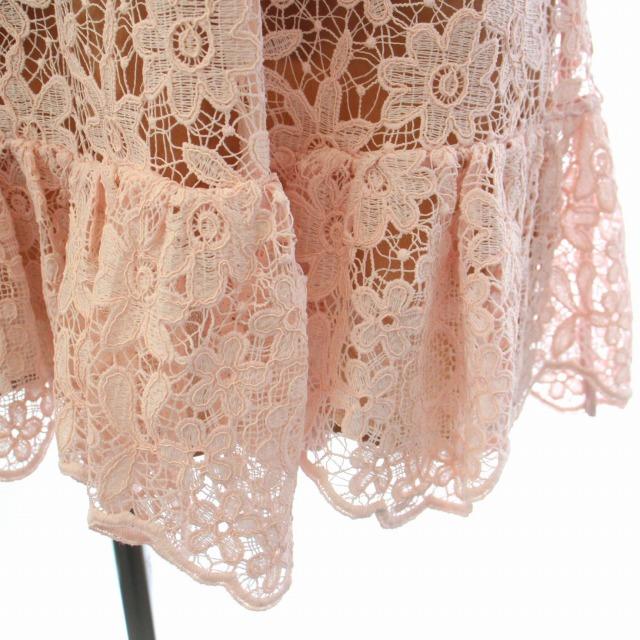 セルフポートレイト self-portrait ワンピース 総レース 半袖 ミニ UK8