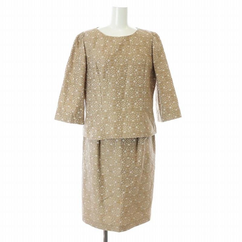 レリアン　七分袖ブラウス＆ひざ丈タイトスカート レリアン 七分袖ブラウス＆ひざ丈タイトスカート