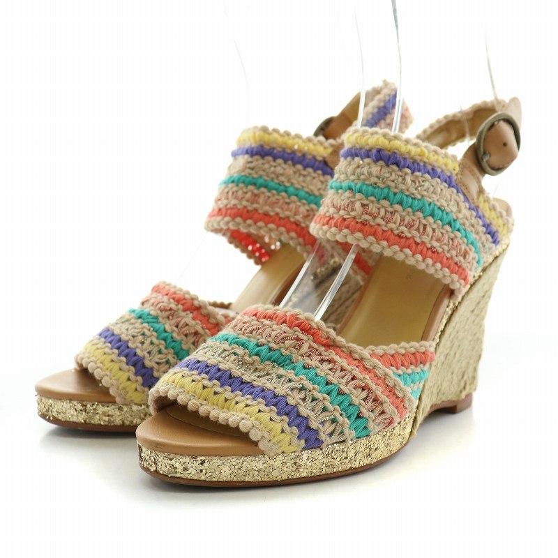 TSUMORI CHISATO ツモリチサト サンダル オープントゥ ストラップ ラメ 