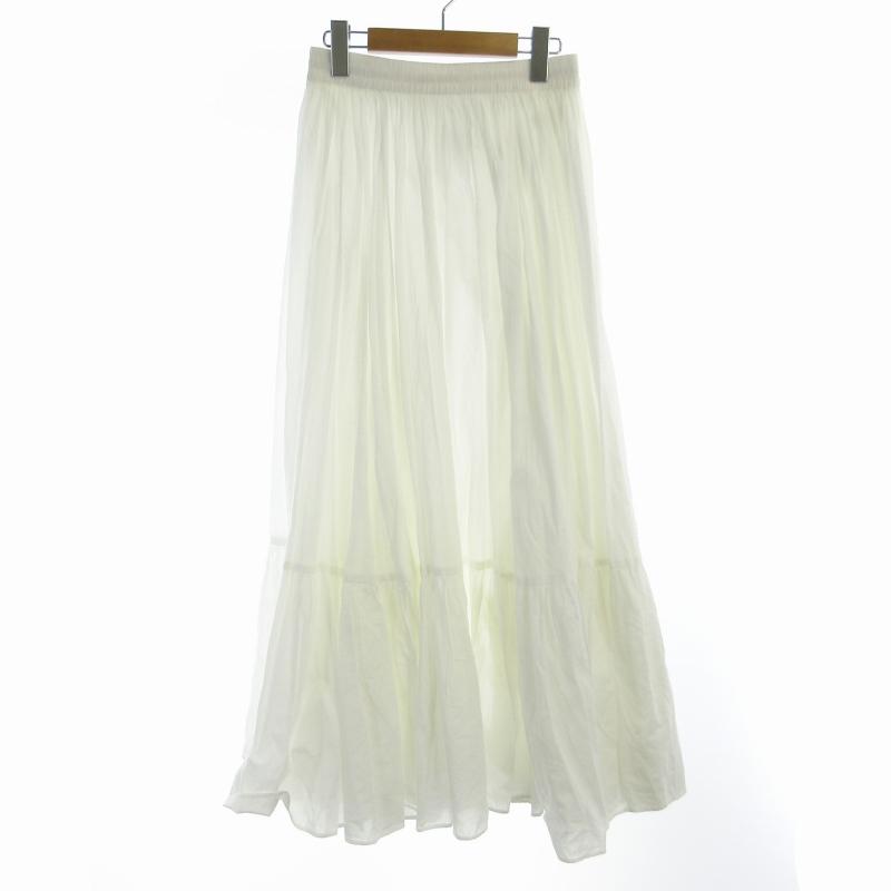 ユナイテッドアローズ C ティアード マキシ スカートホワイト