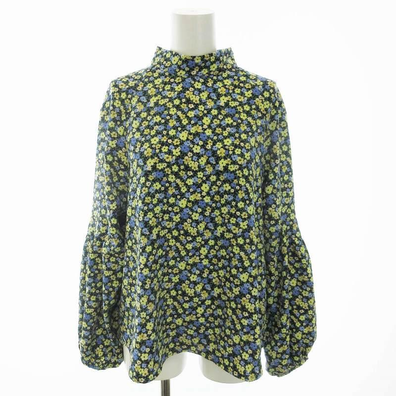 MOUSSY（マウジー） シャツ ブラウス 花柄 バルーンスリーブ 長袖 F 黄
