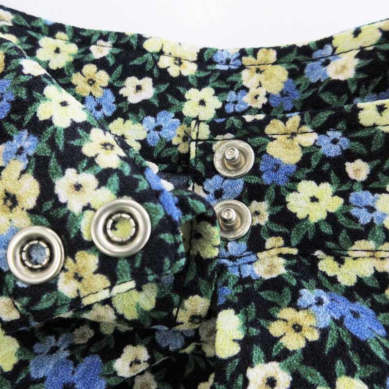 MOUSSY（マウジー） シャツ ブラウス 花柄 バルーンスリーブ 長袖 F 黄