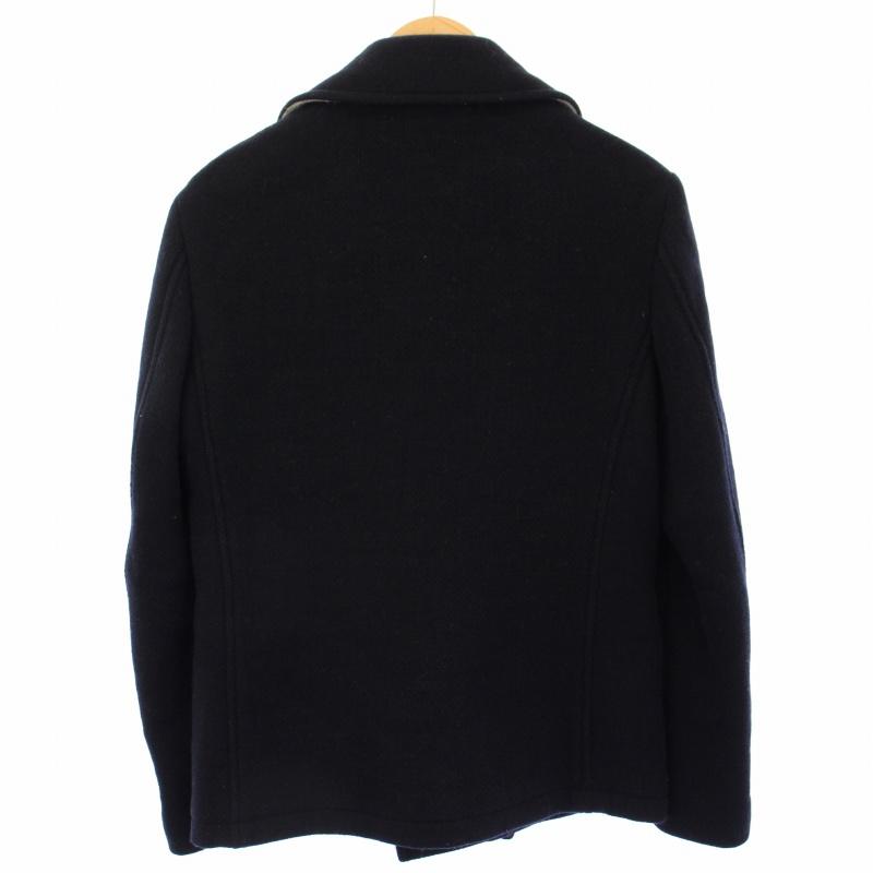 【クリーニング済み、美品】ラコステPコート　M LACOSTE ラコステ ピーコート Pコート アウター 48/3 紺 BH040E /TK