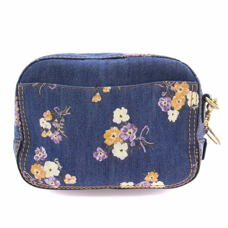 COACH コーチ ショルダーバッグ カメラバッグ チェーン デニム
