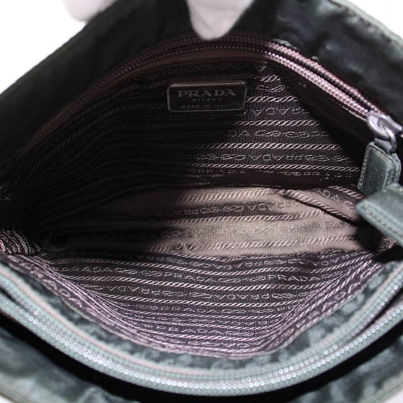 PRADA プラダ ハンドバッグ ナイロン 三角ロゴ カーキ /BB □OH