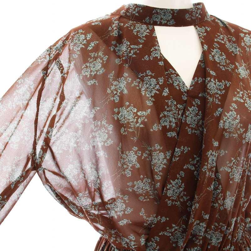 アメリヴィンテージ Ameri VINTAGE シアー ワンピース ロング 花