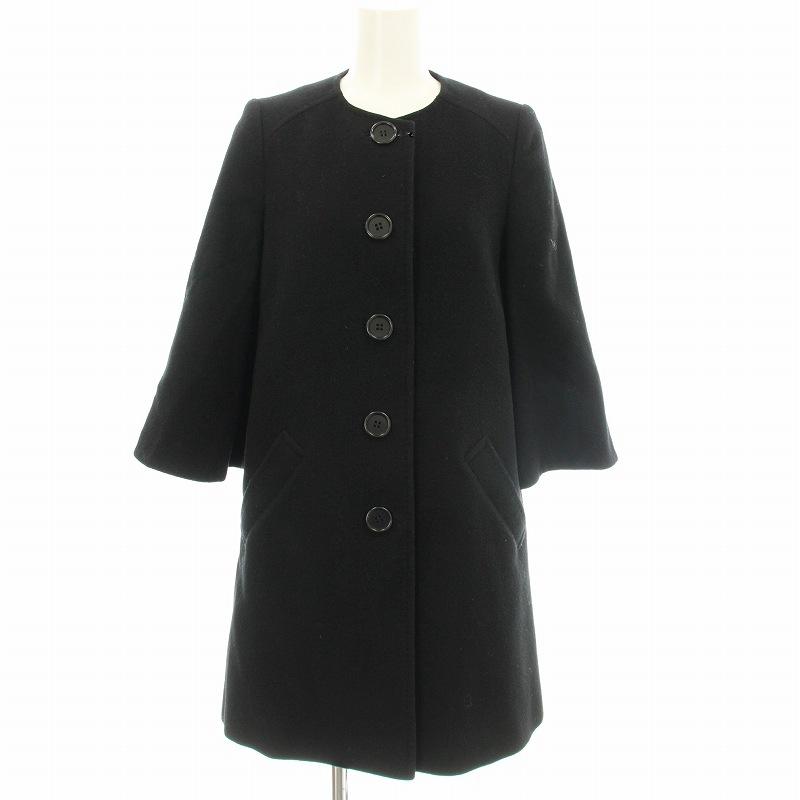 美品】ポールスミス 2WAY 大きめ XL ウールコート 花柄 ブラック