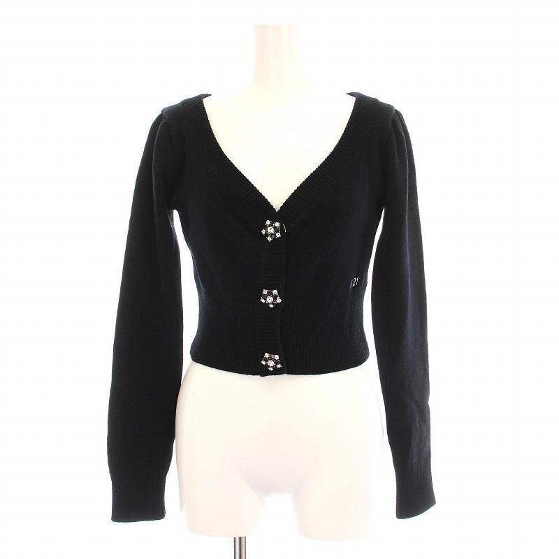 N°21 黒 Vネック 長袖　ニットカーディガン N°21 黒 Vネック 長袖 ニットカーディガン Vネックニットカーディガン