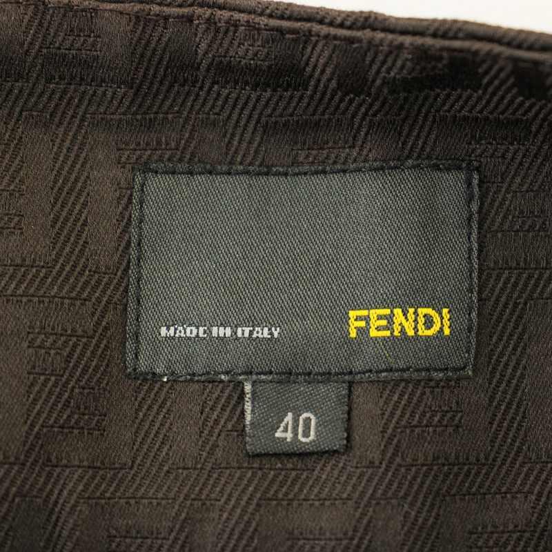 FENDI（フェンディ） ズッカ柄 パンツ スラックス 40 茶 ブラウン /☆G