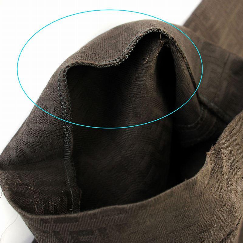 【中古】フェンディ FENDI ズッカ柄 パンツ スラックス 40 茶 ブラウン /☆G ■MU レディース FENDI（フェンディ） ズッカ柄 パンツ スラックス 40 茶 ブラウン /☆G