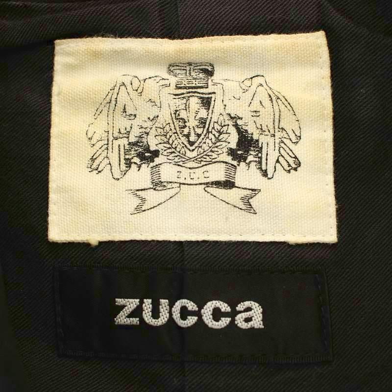 ズッカ zucca トレンチコート ZU13-FA221 ロング コート S 黒 ブラック