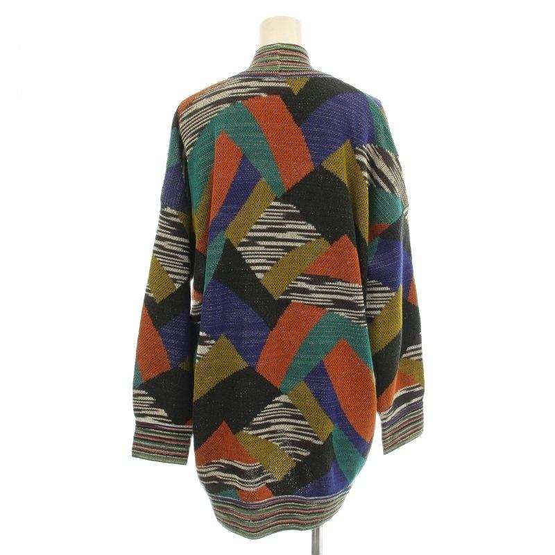 【中古】ミッソーニ MISSONI カーディガン セットアップ D-TK392 ニット スカート F マルチカラー ミッソーニ MISSONI カーディガン セットアップ D-TK392 ニット