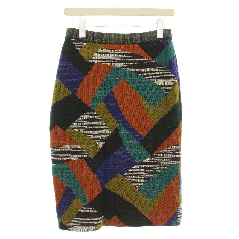 【中古】ミッソーニ MISSONI カーディガン セットアップ D-TK392 ニット スカート F マルチカラー ミッソーニ MISSONI カーディガン セットアップ D-TK392 ニット