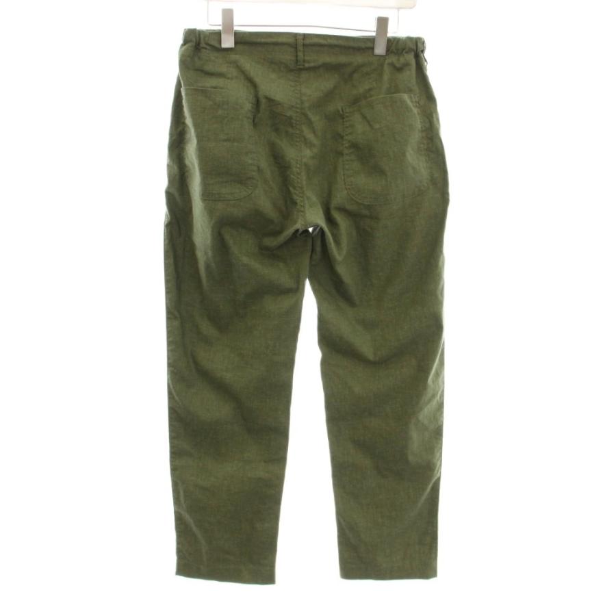 【中古】エフオービーファクトリー FOB FACTORY イージーパンツ テーパード ジップフライ リネン混 M オリーブ F0488 エフオービーファクトリー FOB FACTORY イージーパンツ テーパード