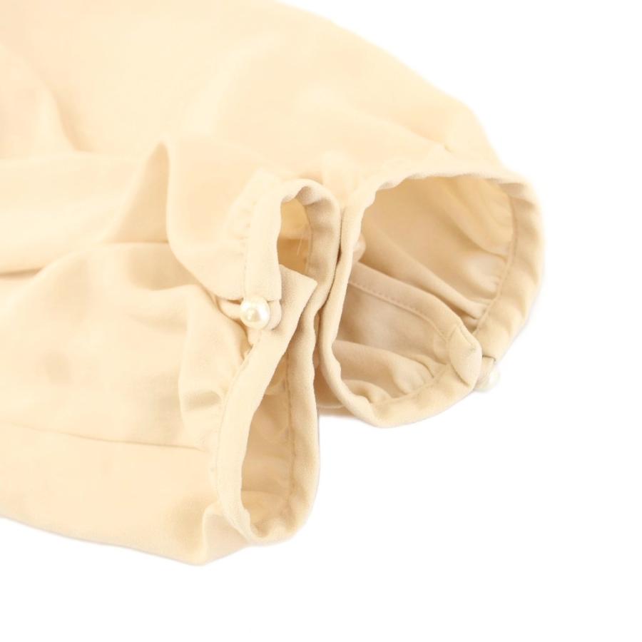 【中古】アナイ 24SS バックサテンリボンラッフル ブラウス 長袖 フリル 38 ベージュ 10241713070 アナイ ANAYI 24SS バックサテンリボンラッフル ブラウス 長袖 フリル