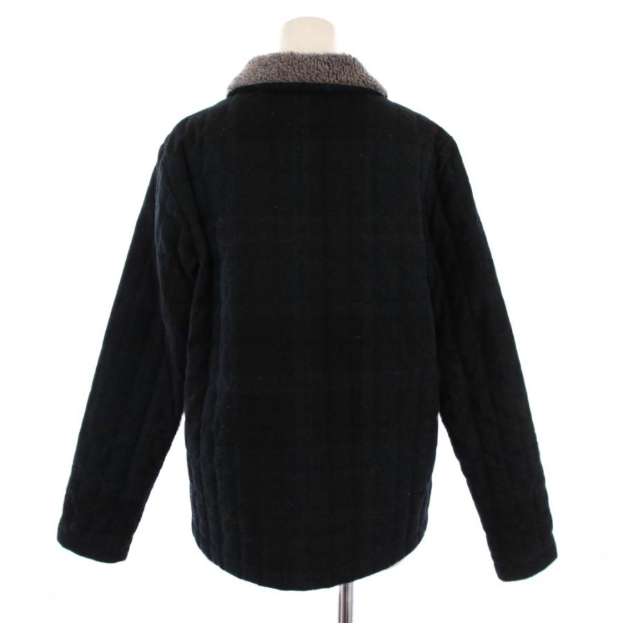 【中古】パタゴニア Patagonia リサイクルキルティングダウンジャケット チェック柄 ウール S 黒 緑 レディース パタゴニア Patagonia リサイクルキルティングダウンジャケット