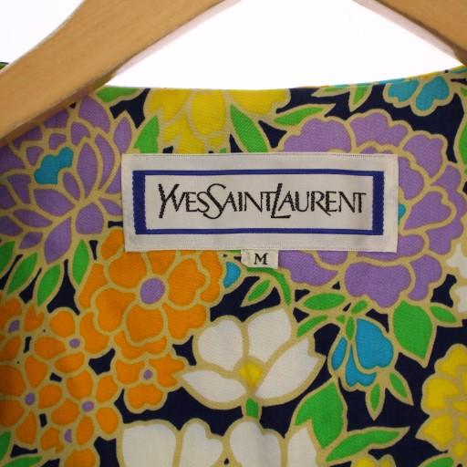 【中古】イヴサンローラン セットアップ ジャケット 半袖 ワンピース 花柄 M マルチカラー レディース Yves Saint Laurent（イヴ・サンローラン） セットアップ ジャケット