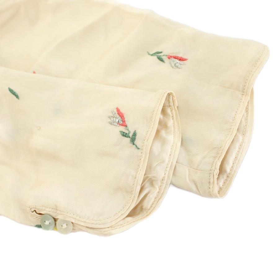 【中古】フォルテフォルテ IL RICAMO DRESS ワンピース フレア ロング マキシ 長袖 Vネック 花刺繍 0 ベージュ フォルテフォルテ FORTE IL RICAMO DRESS ワンピース フレア ロング