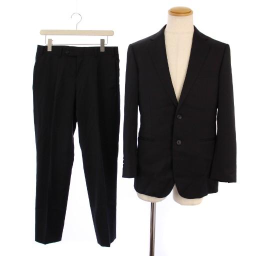 バーバリー ロンドン スーツ セットアップ ブラック ストライプ S~M相当 BURBERRY（バーバリー） セットアップ スーツ 上下 テーラード