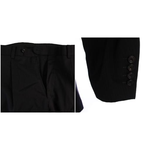 【中古】バーバリー BURBERRY セットアップ スーツ 上下 テーラードジャケット パンツ 90-78-165 黒 メンズ BURBERRY（バーバリー） セットアップ スーツ 上下 テーラード