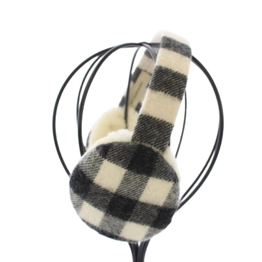 BURBERRY（バーバリー） イヤーマフ 耳当て チェック柄 アイボリー 黒