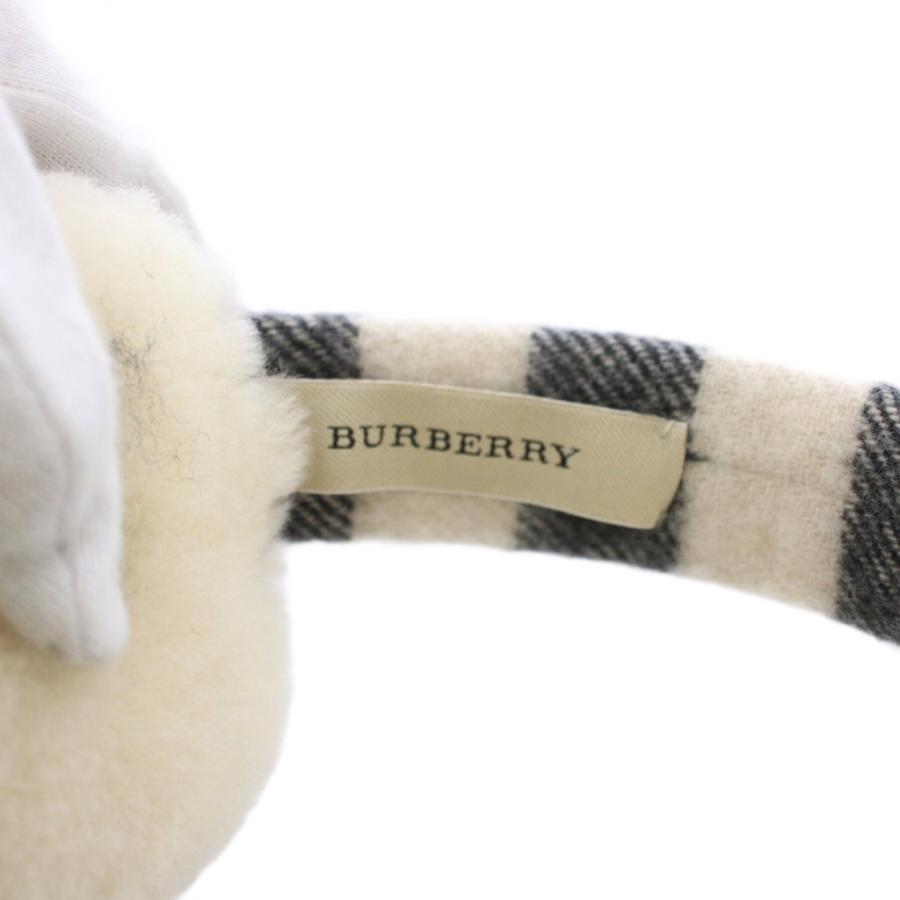 BURBERRY（バーバリー） イヤーマフ 耳当て チェック柄 アイボリー 黒