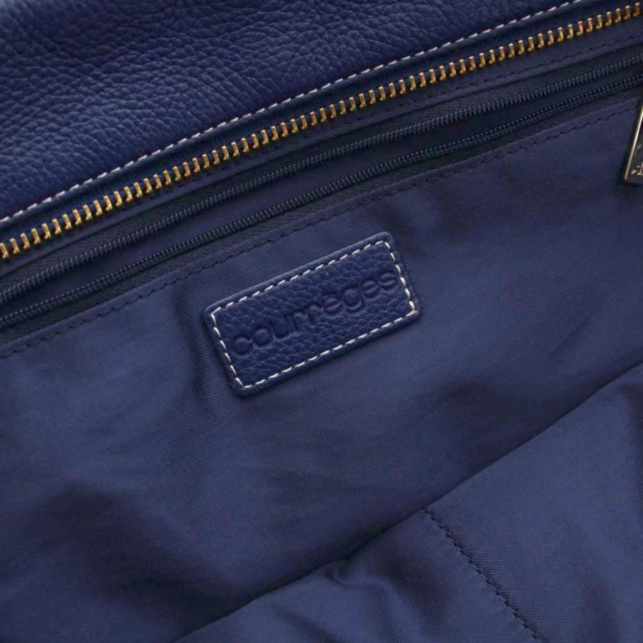 クレージュ courreges ハンドバッグ ショルダーバッグ 2WAY レザー 青