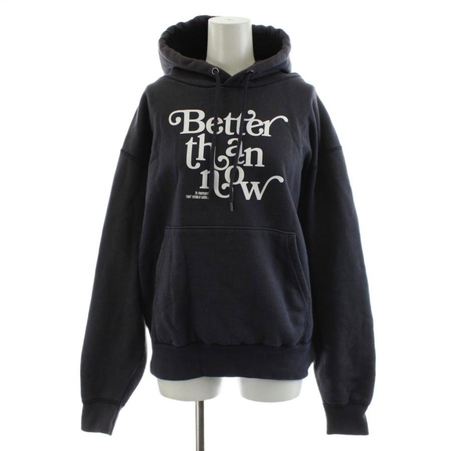 【中古】ベターザンナウ better than now 24AW BTN Hoodie スウェット プルオーバーパーカー ロゴ 紺 ネイビー ベターザンナウ better than now 24AW BTN Hoodie スウェット プル