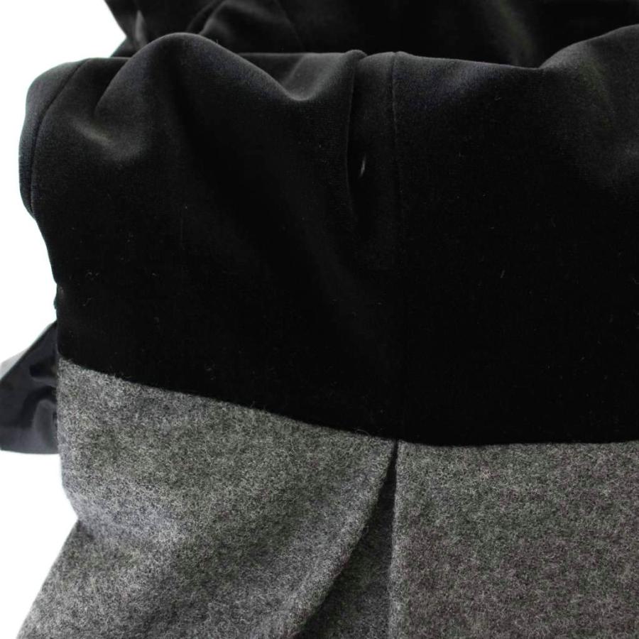 エムズグレイシー M'S GRACY ワンピース ベロア切替 半袖 ひざ丈