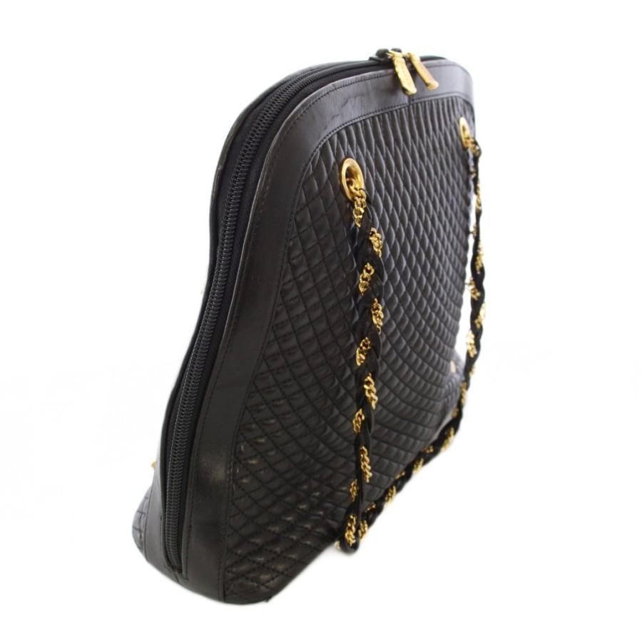 Bally（バリー） ショルダーバッグ キルティング レザー チェーン 黒