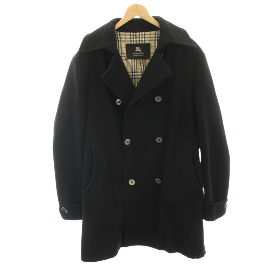 Burberryブラック ラベル　ダブルブレスト ピーコート黒 BURBERRY BLACK LABEL（バーバリーブラックレーベル） ダブルブレス