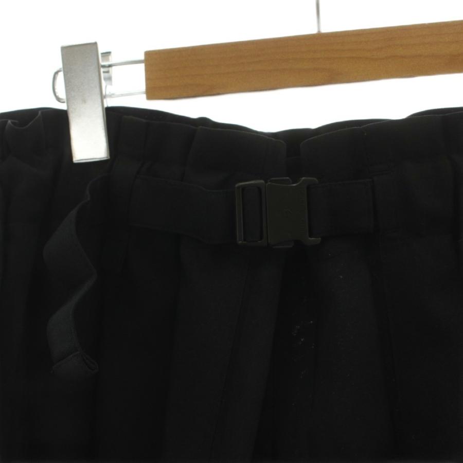 ISSEY MIYAKE ウール プリーツスカート ベルト付 M ブラック ミーイッセイミヤケ me ISSEY MIYAKE 25AW ベルテッドプリーツパンツ
