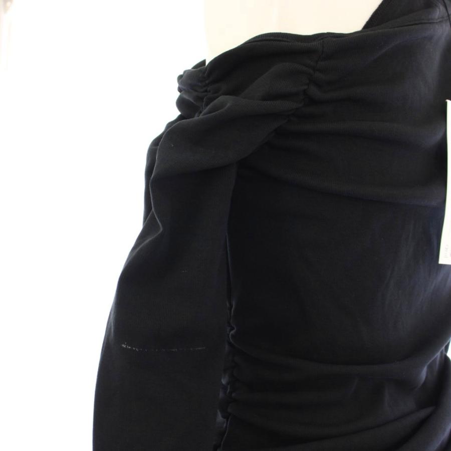ZARA ザラ Tシャツ ロンT カットソー アシンメトリー 長袖 S 黒