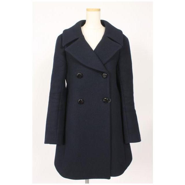 ジェイ&エムデヴィッドソン J&M Davidson コート ウール ロング 10 紺  