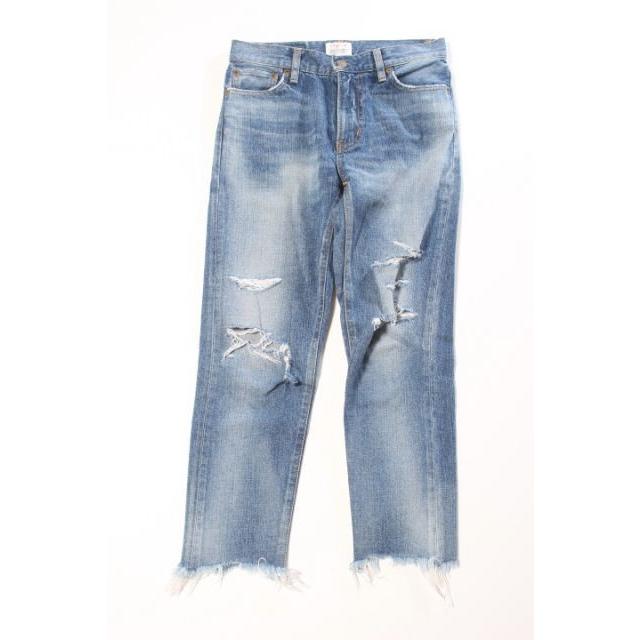 アングリッド UNGRID 16SS クロップド フレイド ストレート デニム 