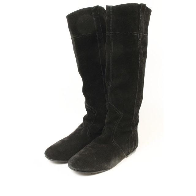 ファビオルスコーニ FABIO RUSCONI ブーツ ロング スエード 36 黒