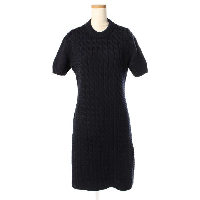 最大30 Off プラダ Prada 17aw ワンピース ニット 半袖 ウール 40 紺 ネイビー Nn0411 レディース 中古 ベクトル 古着 新入荷 Gestion Etechnologies Shop