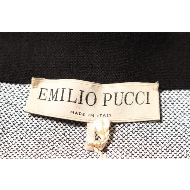 エミリオプッチ EMILIO PUCCI スカート ニット タイト ミニ 総柄 S 黒  