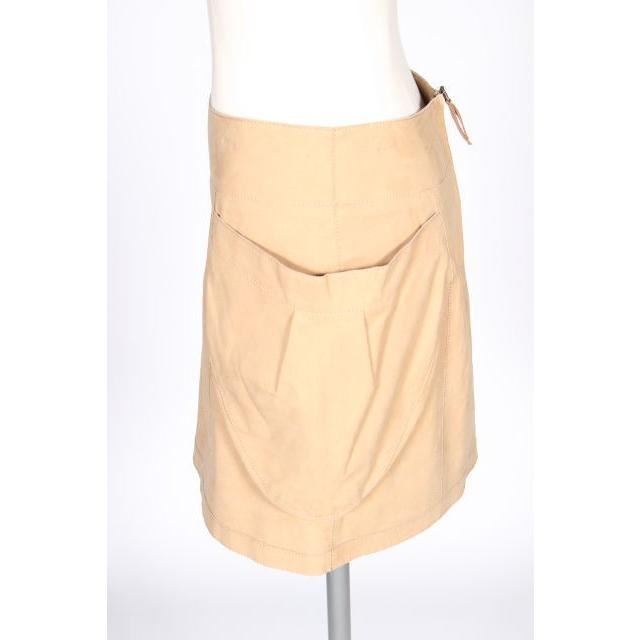 フォクシー FOXEY スカート ミニ タイト フェイクスエード 38 ベージュ  