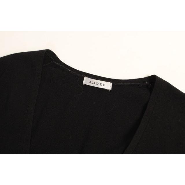 アドーア ADORE 18AW カットソー ニット ワイドスリーブ Vネック 38 黒