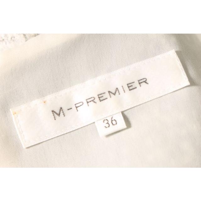 エムプルミエ M-Premier 15AW ワンピース ツイード 半袖 ひざ丈 ウール 