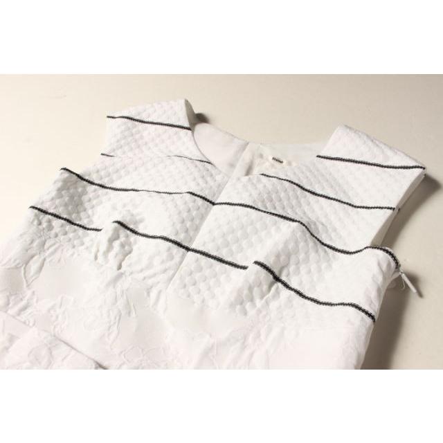 Rene TISSUE ノースリーブ ツイード ワンピース 白 ホワイト ルネ Rene TISSUE ノースリーブ ツイード ワンピース 白 ホワイト ルネ