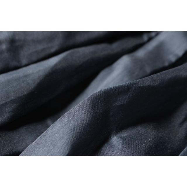 エリン ELIN 18SS Organza pleated スカート プリーツ マキシ丈 36 紺  