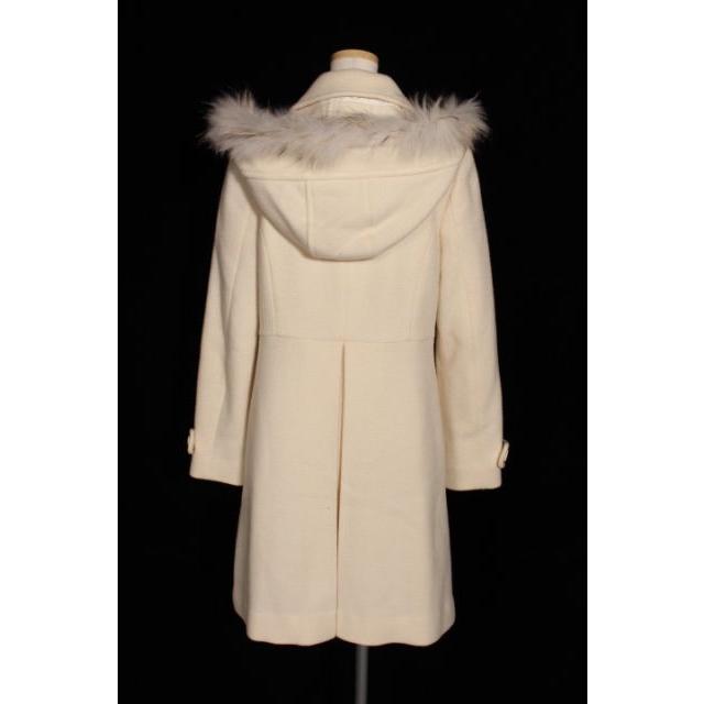 【 2way 】組曲 M ダッフルコート フード ラクーン ファー ロング 白 2way 】組曲 M ダッフルコート フード ラクーン ファー ロング