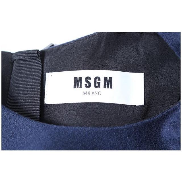 エムエスジーエム MSGM ワンピース ひざ丈 ノースリーブ フリル ウール 