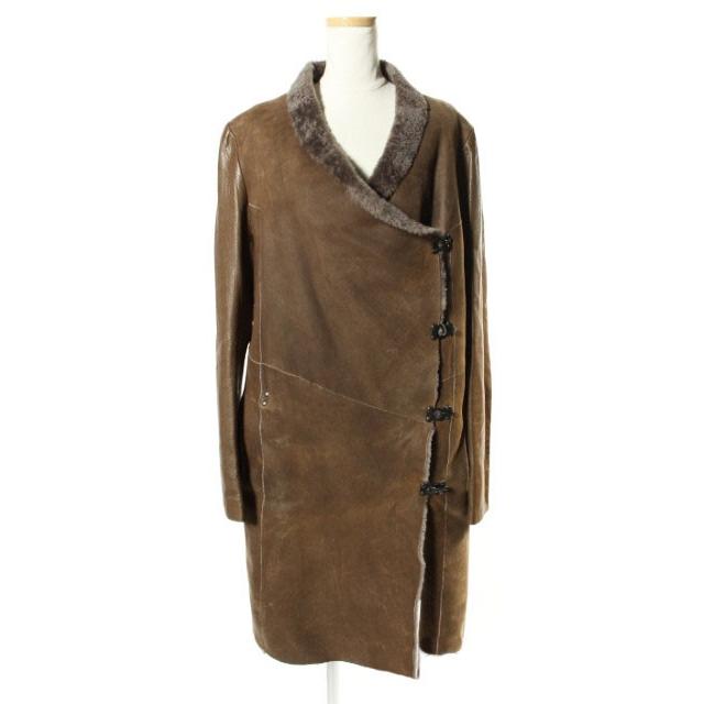 カールドノヒュー KARL DONOGHUE コート レザー ムートン 長袖 10 緑  