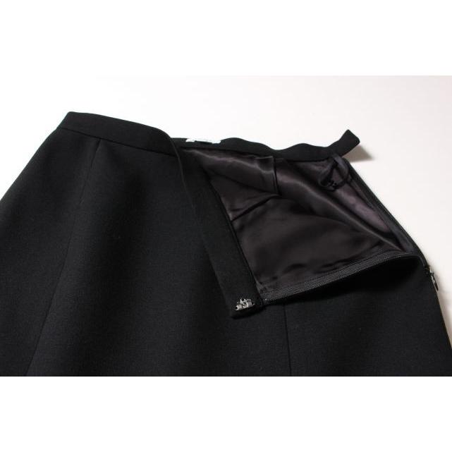 美品　エンフォルド　スカート　フレアスカート　黒 エンフォルド ENFOLD 17AW スカート フレア アシンメトリー ウール 38