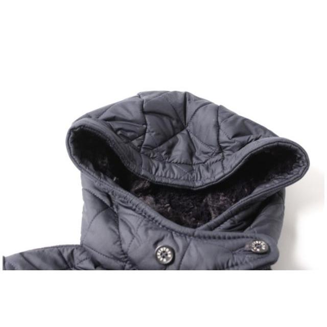 【ほぼ未使用】【MACKINTOSH】フード付き キルティングコート ネイビー MACKINTOSH（マッキントッシュ）ボアフードキルティングコート/GRANGE