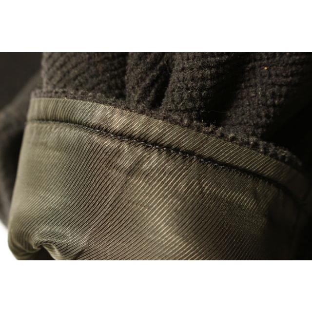 カオン Kaon コート チェスター ダブル 後ろフリル ウール 36 紺