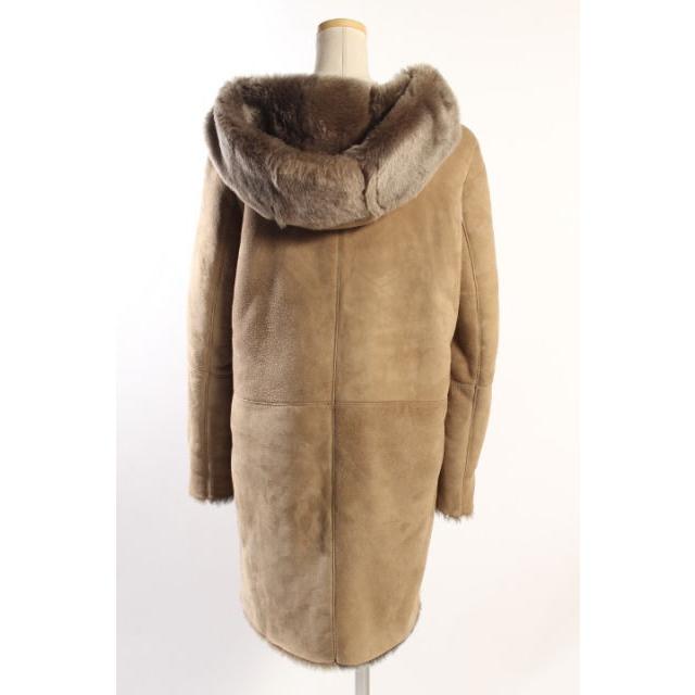 アナグラム パリ ANAGRAM PARIS コート ムートン フード 38 茶  